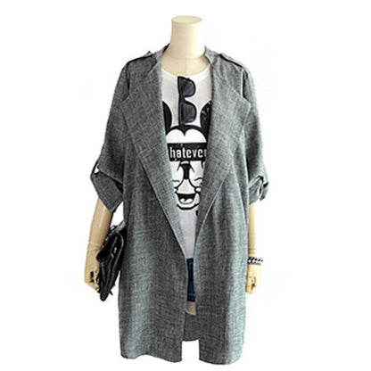 Trenchcoat met zakken en oprolbare mouwen