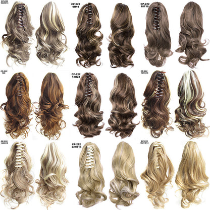 Lange golvende synthetische paardenstaart met klem