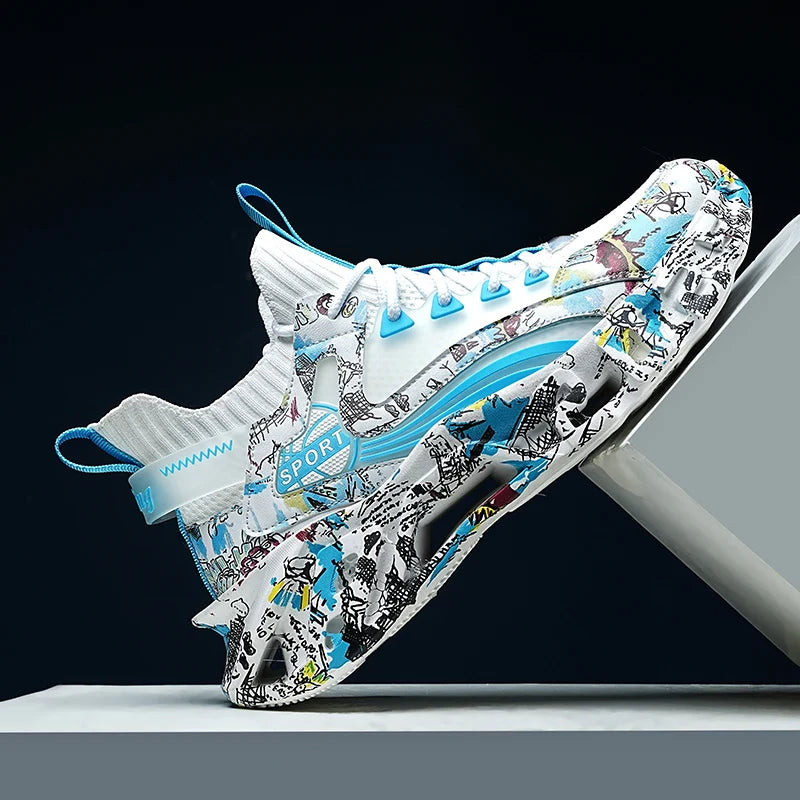 Bedrukte herensneakers van hoge kwaliteit