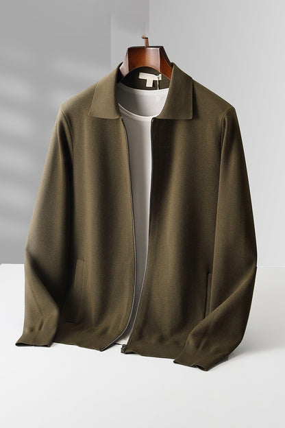 Pure Wool Knitted Cardigan for Men