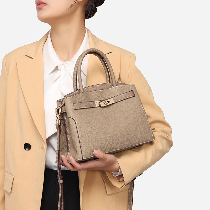 Spring and Summer TOGO first layer cowhide women's bag high-grade genuine leather bag large capacity commuter shoulder messenger bag
