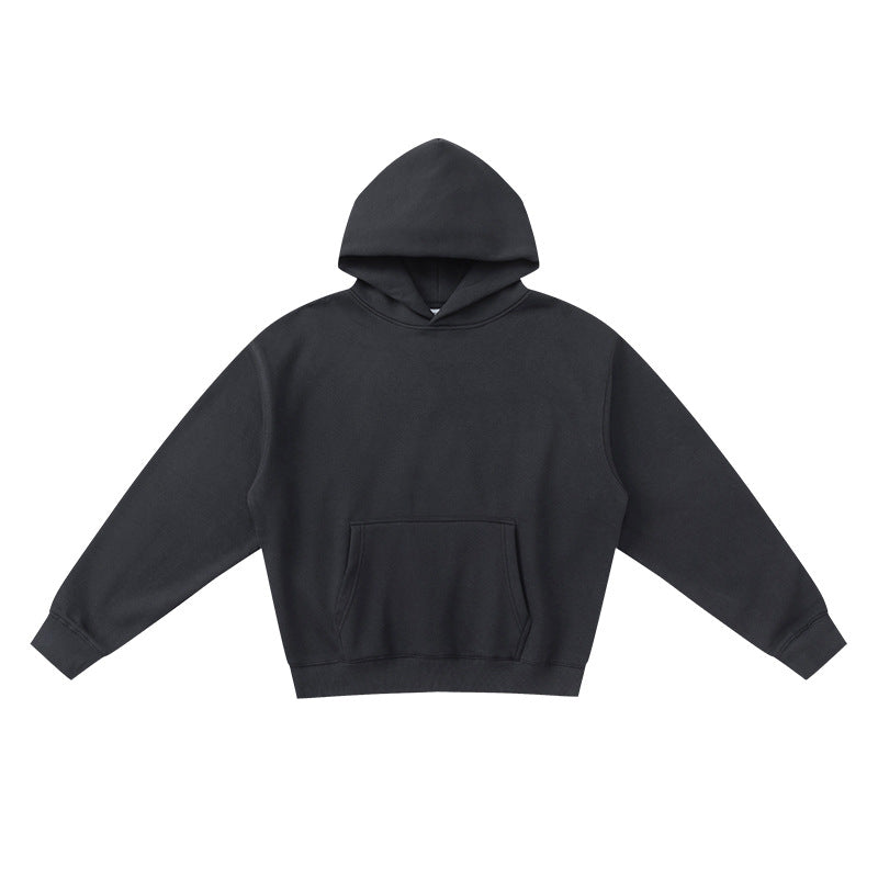 Thick-fabric hooded sweatshirt