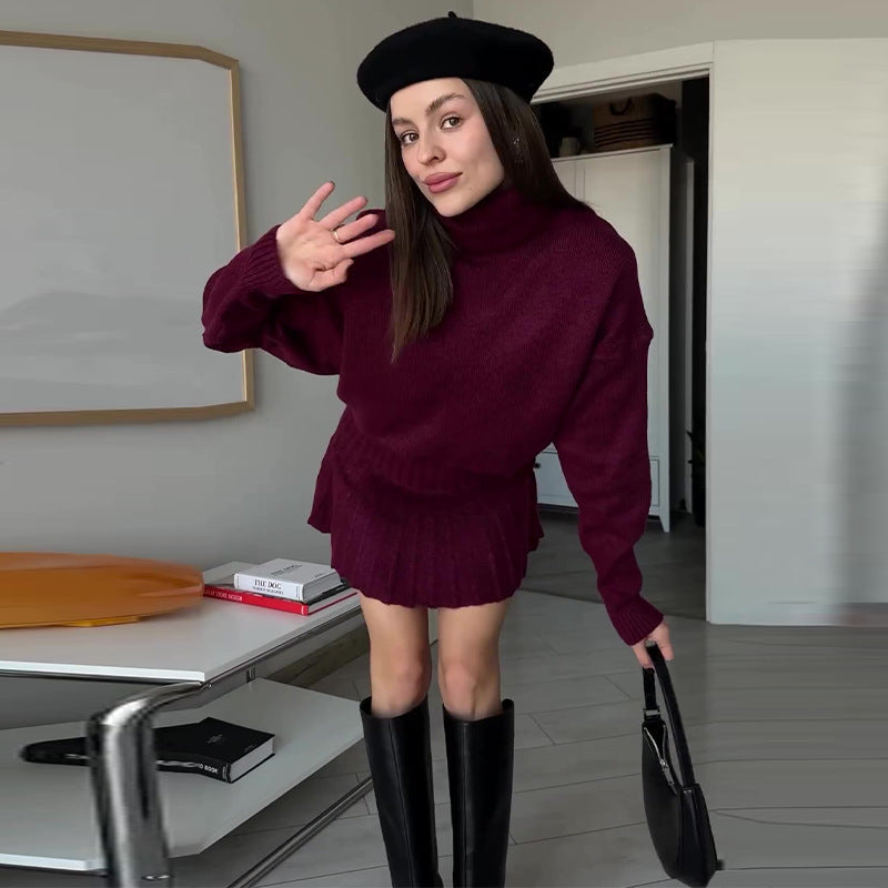 Dames All-matching Trui Korte Rok Tweedelig Pak