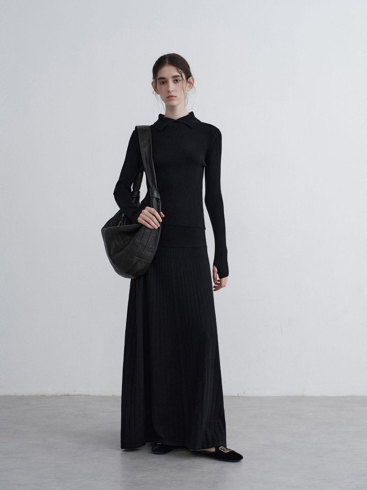 Textile Song Wool Knit Skirt