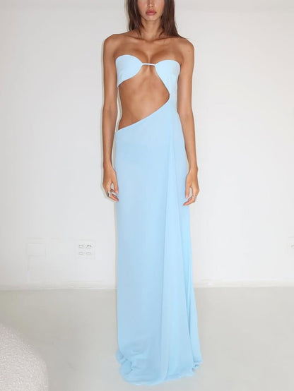 Sexy maxi-jurk met uitgesneden tubetop