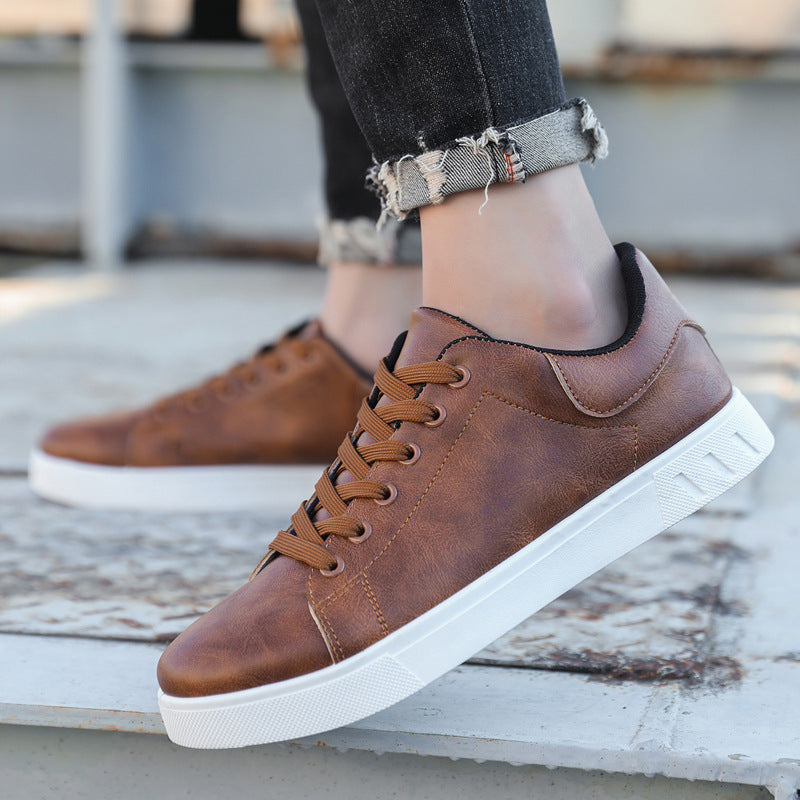 Modieuze veelzijdige casual heren PU sneakers met ronde neus