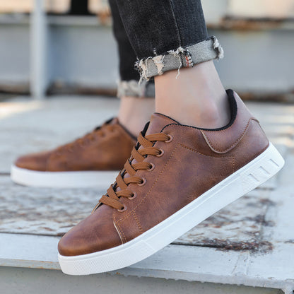 Modieuze veelzijdige casual heren PU sneakers met ronde neus