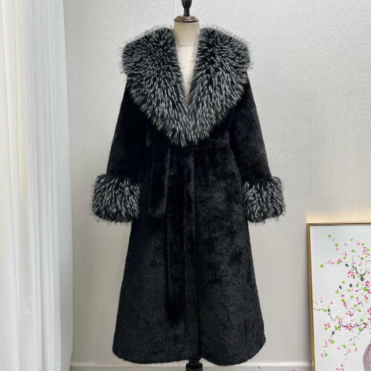 Elegant Socialite Eco-friendly Fur Coat