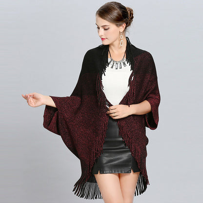Dames cape-vest met franjes