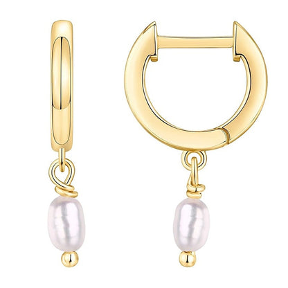 Brass Electroplated Zircon Stud Earrings