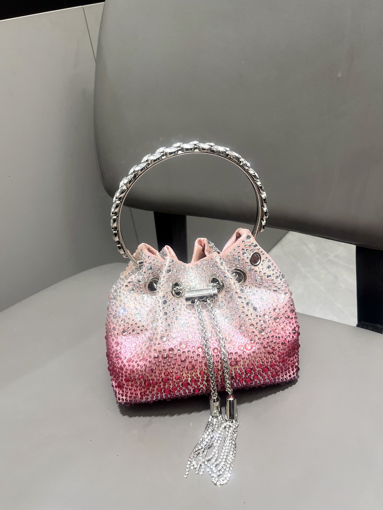 Diamond Crystal Bucket Bag