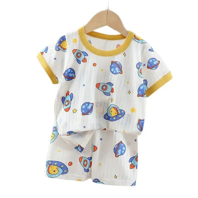 Bedrukte kinder kinder pyjama set