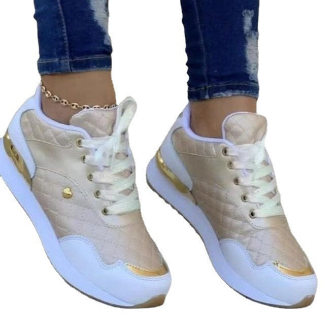 Casual damessneakers met ronde neus en platte zool