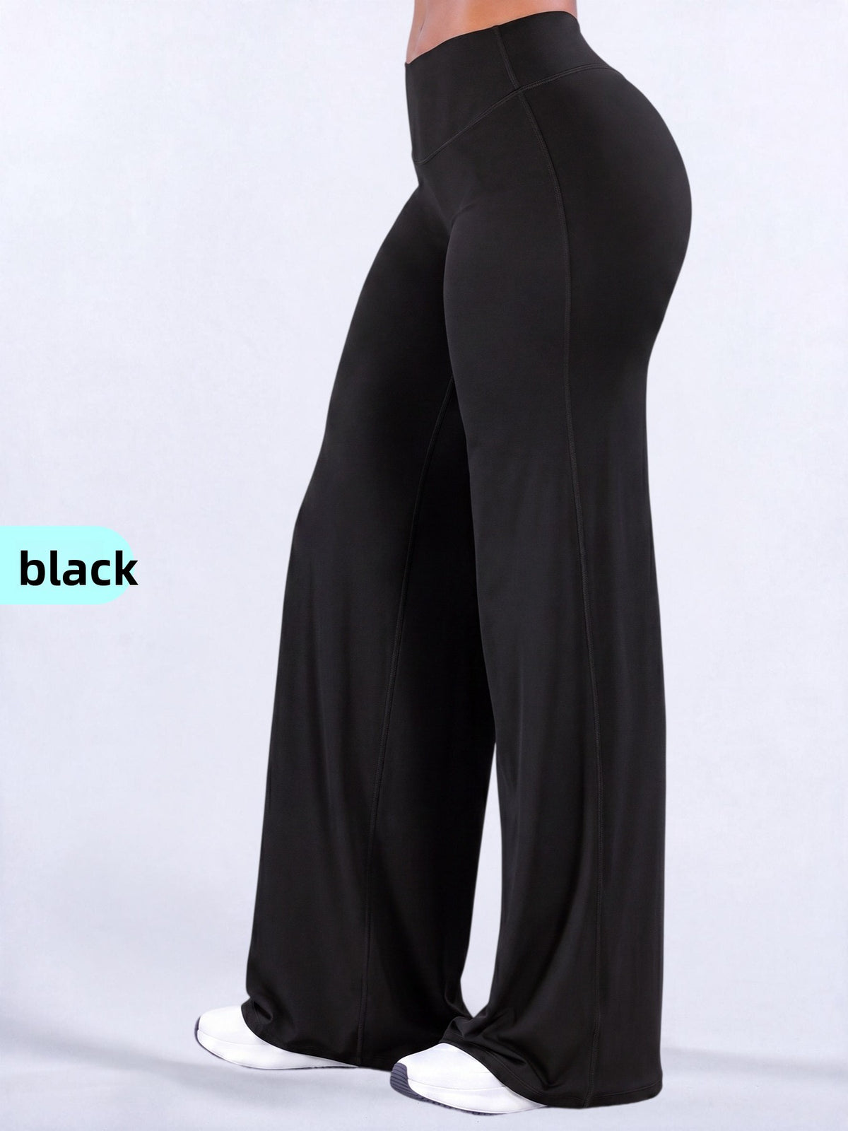 Women's Brushed Fabric High-Waisted Wide-Leg Yoga Running Pants