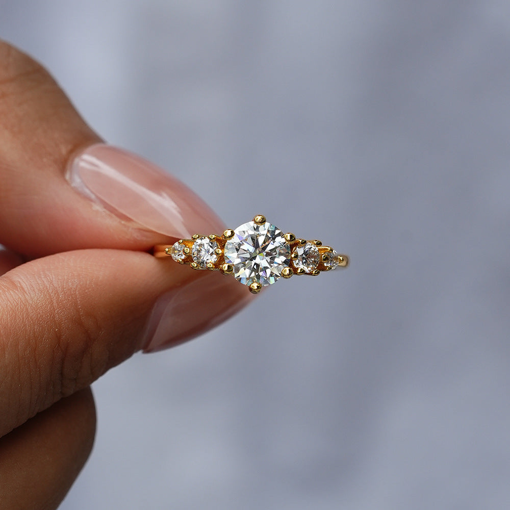 Ring van sterling zilver (S925) met edelsteen