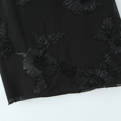 Elegant Classic 3D Flower Corset Dress with Steel Boning Women's Dress