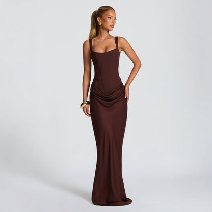 Nauwsluitende gebreide jurk met fishtail-rok voor dames