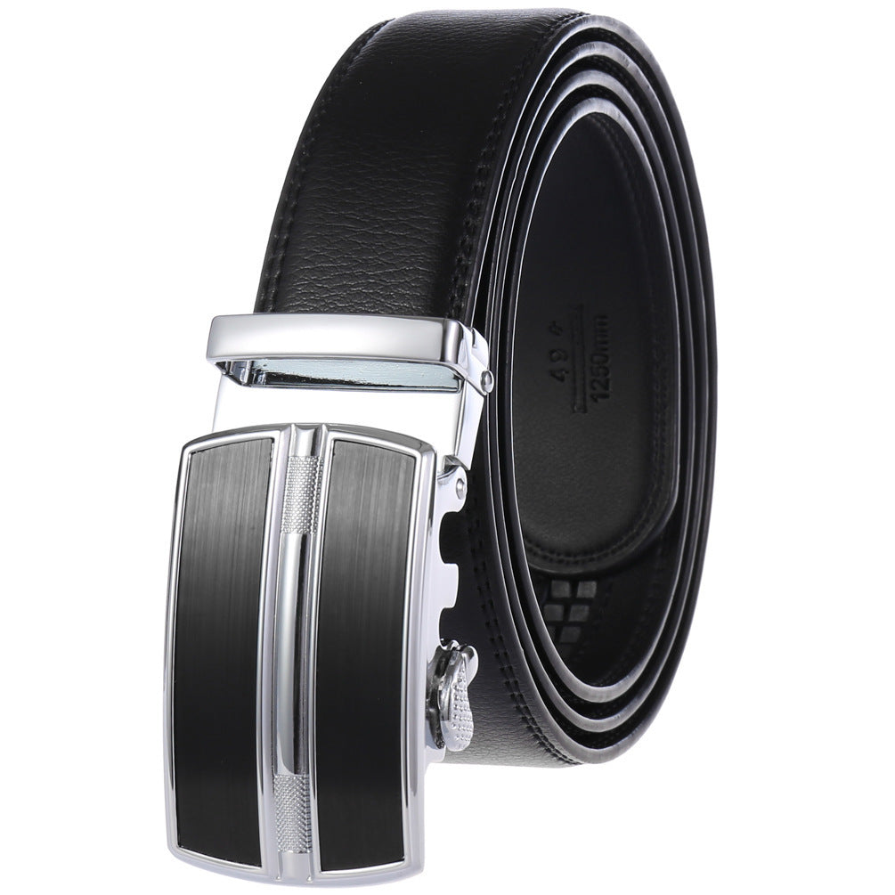 Automatic Buckle Mens Cowhide Belt