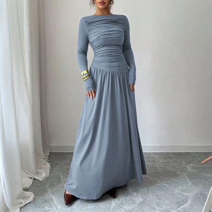 Elegant One-Shoulder Ruffled Dress