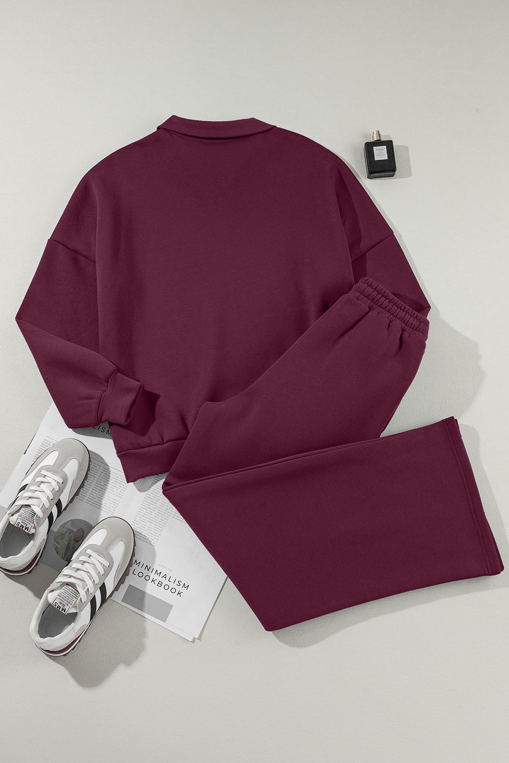 Sweatshirt met halve rits en bijpassende broek
