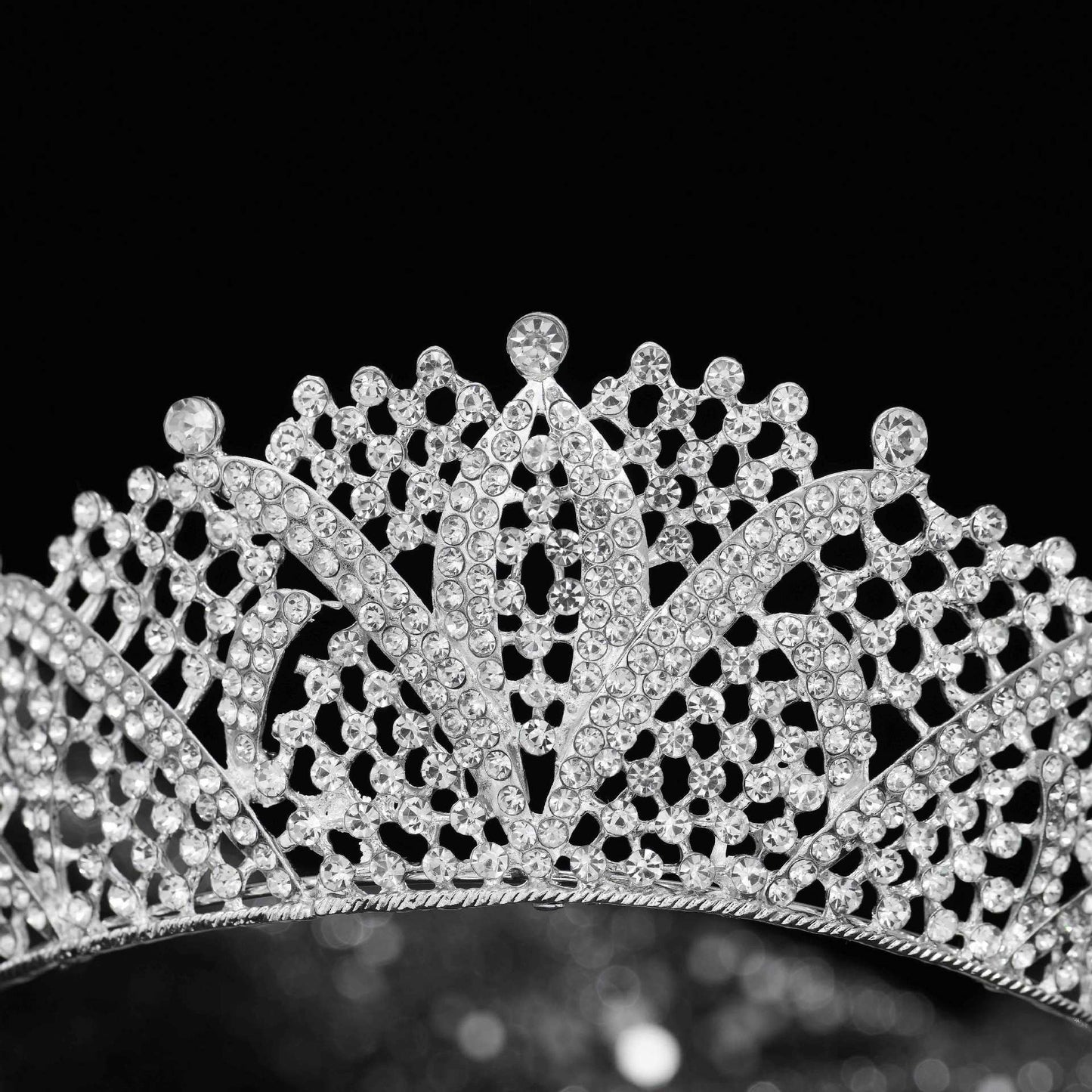 Zirkoon volledige diamant legering bruids tiara