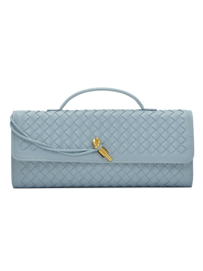 Soft Handmade Woven PU Leather Organ Crossbody Bag