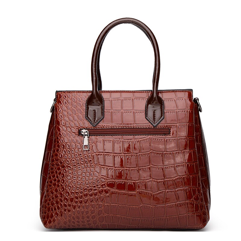 2-delige designertas van PU-leer en krokodillenprint