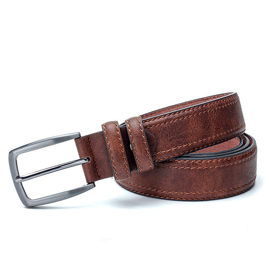 Luxe gespleten vintage leren riem voor heren