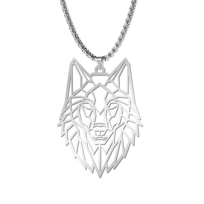 316L Roestvrij Staal Hanger Wolf Vorm Herenketting
