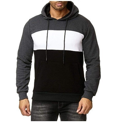 Colorblock casual hoodie voor heren