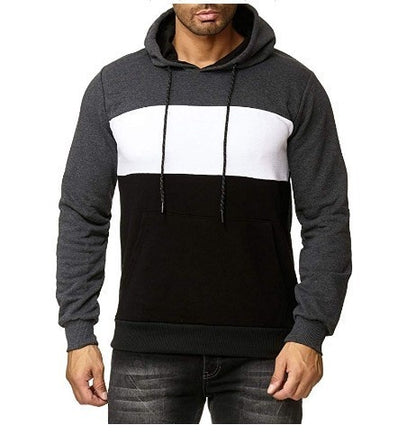 Colorblock casual hoodie voor heren