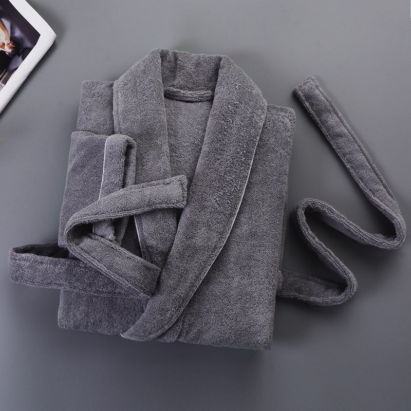 Winter thick pure cotton bathrobe