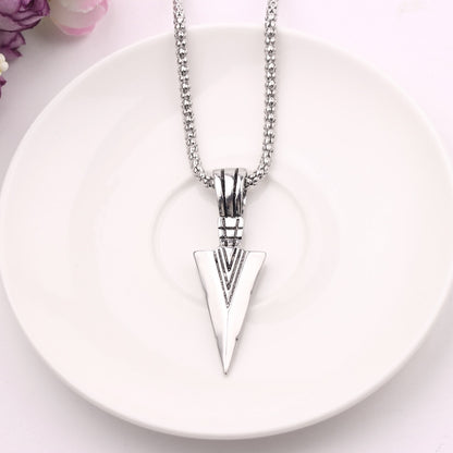 Herenketting in matzwart met pijlhanger