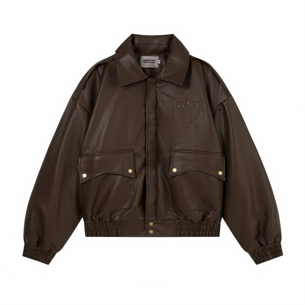 PU leather jacket