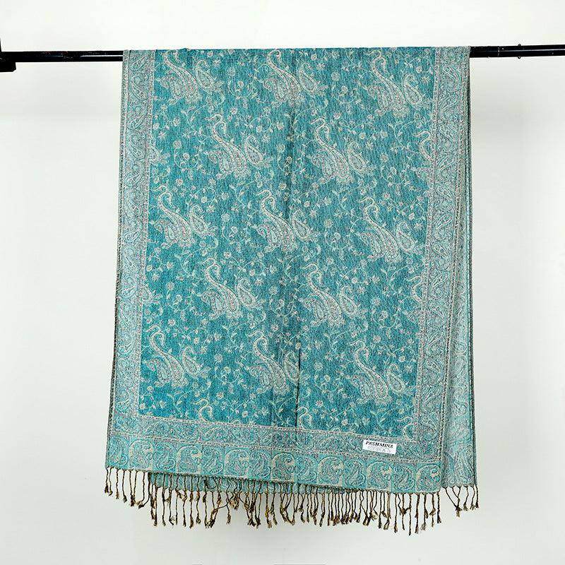 Women's Jacquard Imitation Cashmere Shawl Wrap Long Scarf