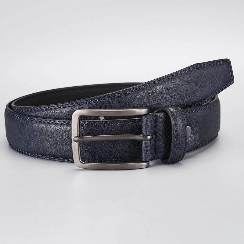 Classic Mens Pin Buckle Leather Belt