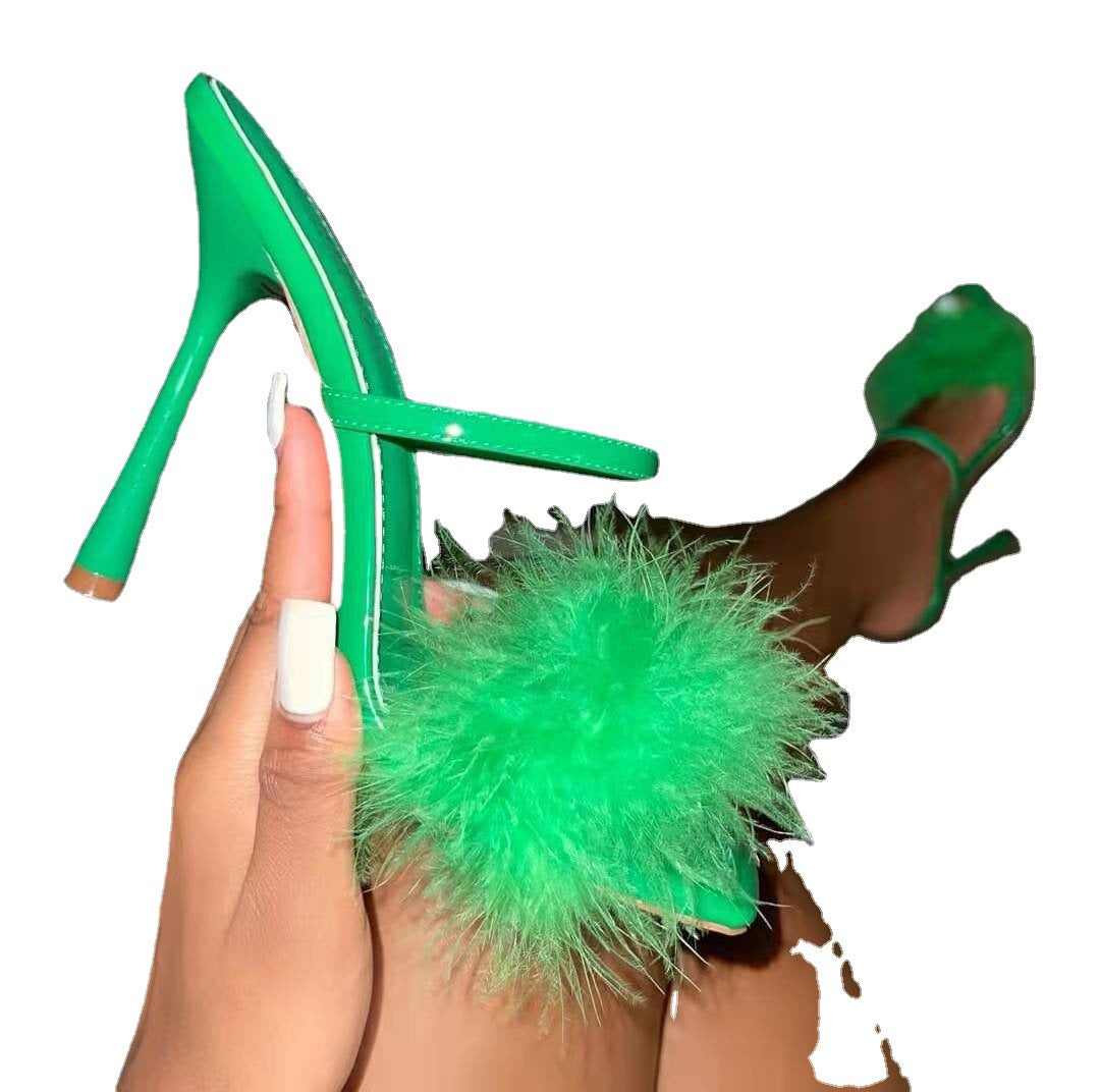 Women's Square Toe Sandals Stiletto High Heels Fashion Women's Shoes High Heel Sandals