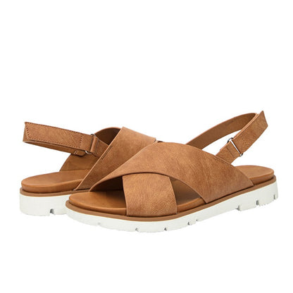 Flat sandals for women's summer leisure beach soft soled vacation Roman shoes