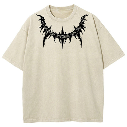 Anime BerserkPrinted T-Shirt Summer Cotton Washed Vintage Short Sleeve