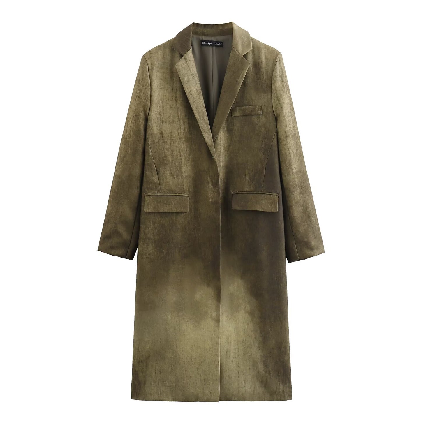 Europese en Amerikaanse modieuze retro losse lange tie-dye blazer