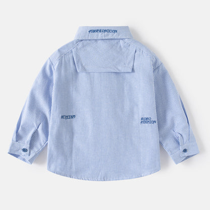 Gestreepte shirt met lange mouwen voor jongens