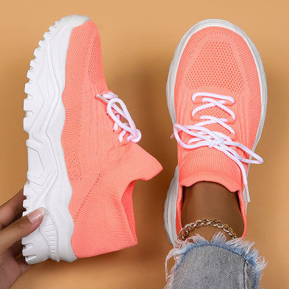 Ademende geweven sokkensneakers voor dames