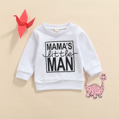 Sweatshirt voor baby/jongens met tekstprint