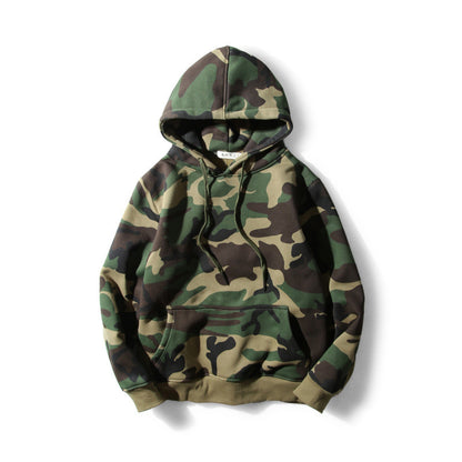 Camouflage hoodie loose hooded long sleeved jacket