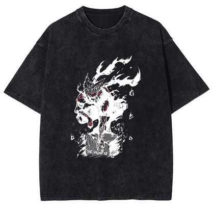 Summer Hot Selling One Punch Man AnimePrinted T-Shirt Summer Cotton Washed Vintage Short Sleeve