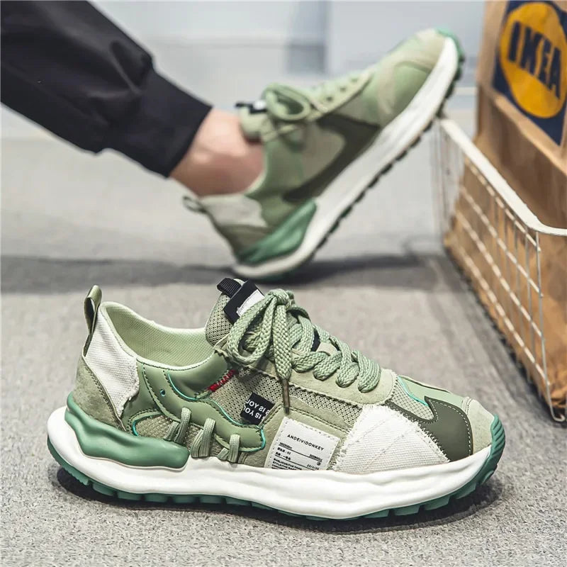 Men's Sneakers  New Casual Shoes for Men Versatile Outdoor Breathable Running Shoes Mesh Lace Up Male Flats Tenis Masculino