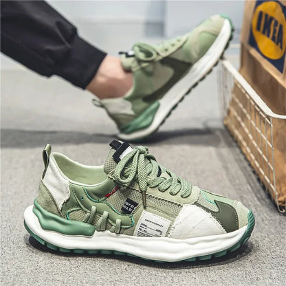Men's Sneakers  New Casual Shoes for Men Versatile Outdoor Breathable Running Shoes Mesh Lace Up Male Flats Tenis Masculino