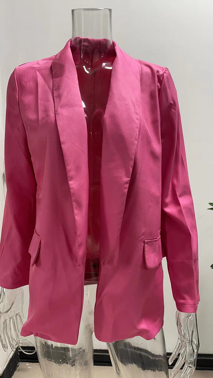 OL Style Fitted Blazer Coat for Women Autumn/Winter Fashion Professional Office Wear Slim Fit Casual Workwear