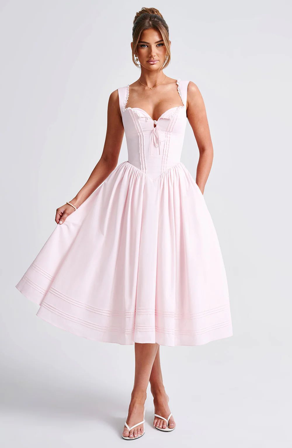 Elegant Fashion High-Waist Backless Strapless Solid Color Dress for Women