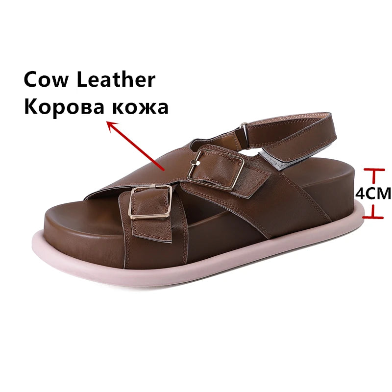 Sandalen van echt leer voor dames